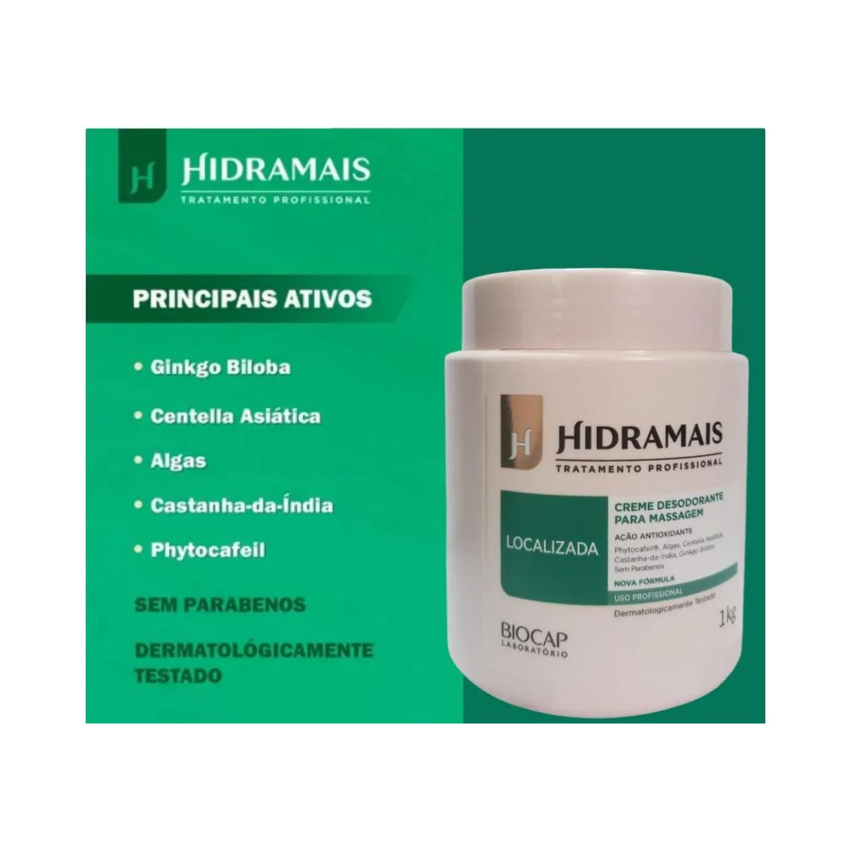 CREME PARA MASSAGEM LOCALIZADA PHYTOCAFEIL HIDRAMAIS PROFISSIONAL 1KG