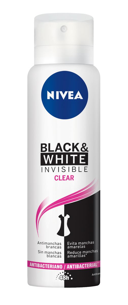 DESODORANTE ANTITRANSPIRANTE AEROSOL INVISIBLE BLACK&WHITE CLEAR NIVEA 150ML