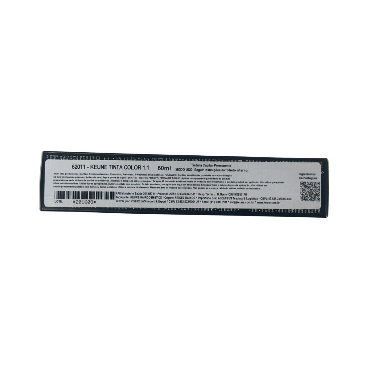 COLORAÇÃO TINTA COLOR 1.1 PRETO AZULADO KEUNE 60ML
