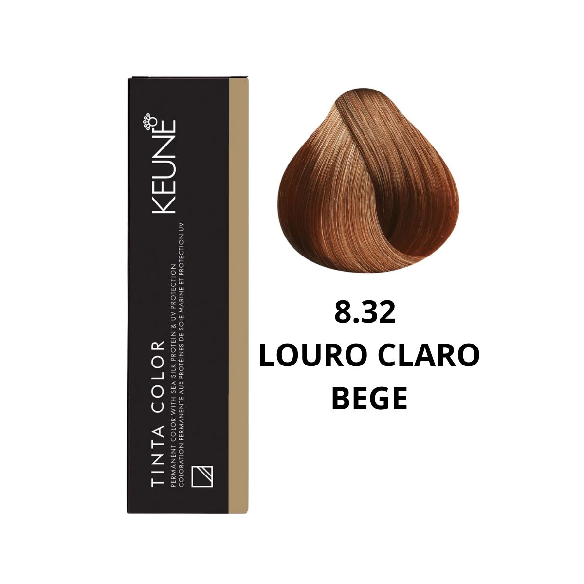COLORAÇÃO TINTA COLOR 8.32 LOURO CLARO BEGE KEUNE 60ML