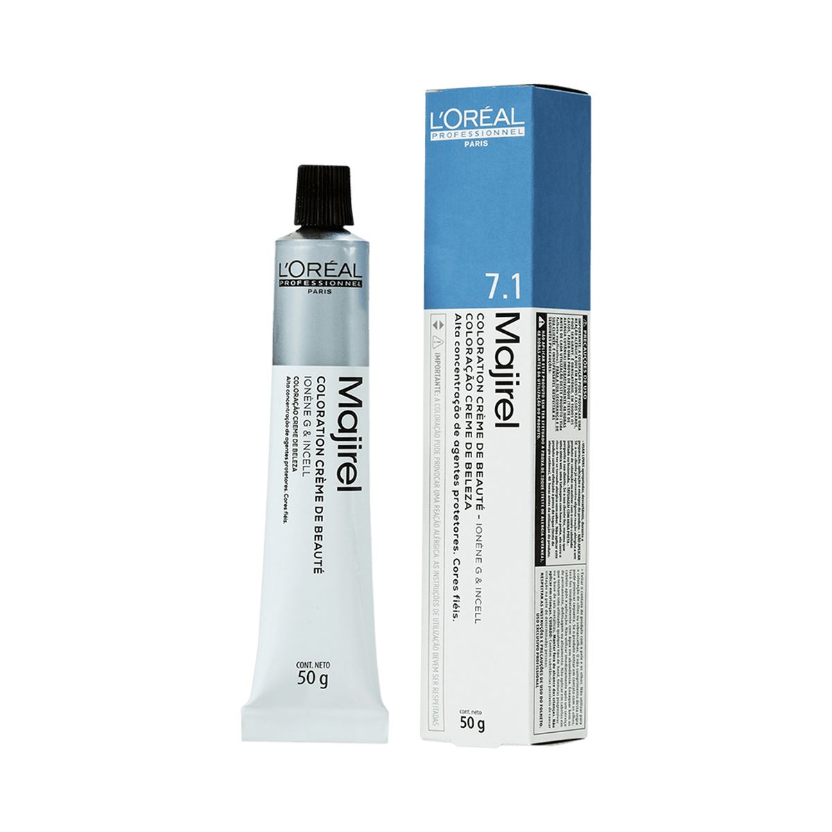 COLORAÇÃO MAJIREL 7.1 LOURO ACINZENTADO LOREAL PROFESSIONNEL 50G