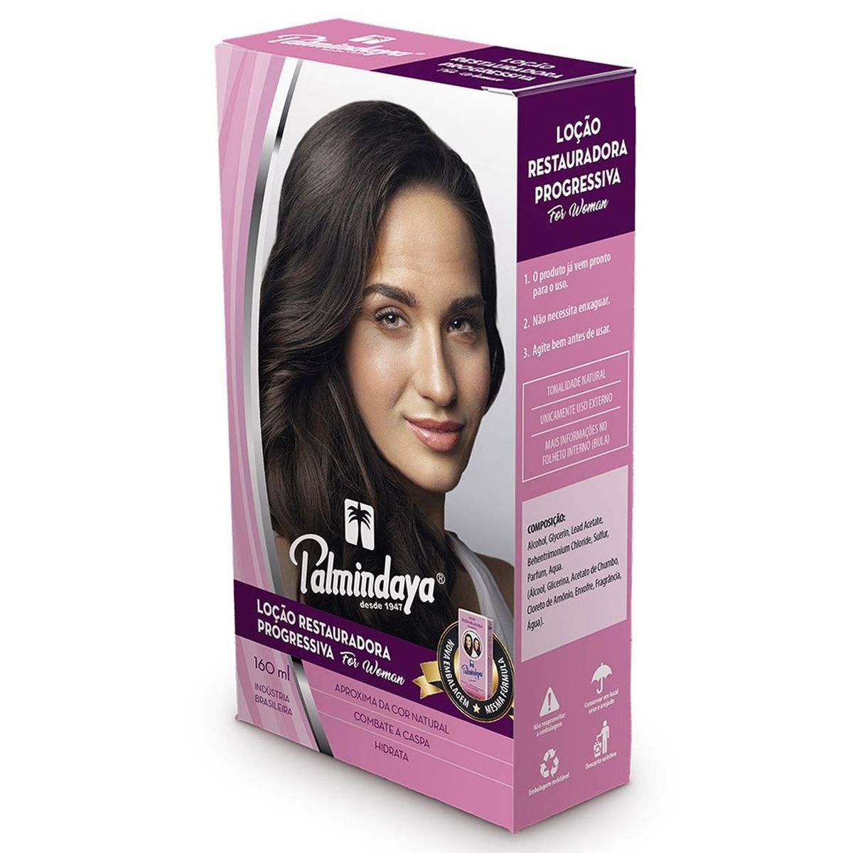 LOÇÃO CAPILAR RESTAURADORA PROGRESSIVA FOR WOMAN PALMINDAYA 160ML