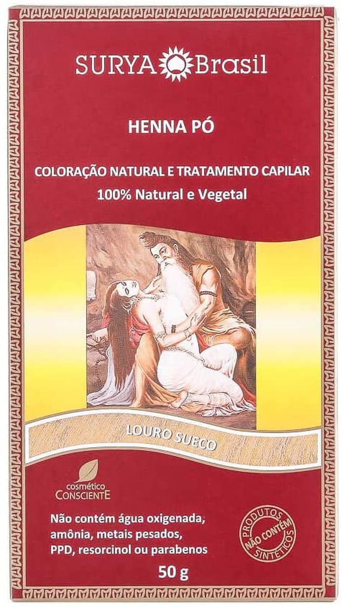 HENNA EM PÓ LOURO SUECO SURYA BRASIL 50G