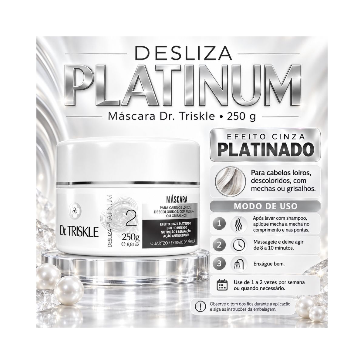 MÁSCARA INTENSIVE REPAIR DESLIZA PLATINUM TRISKLE 250G