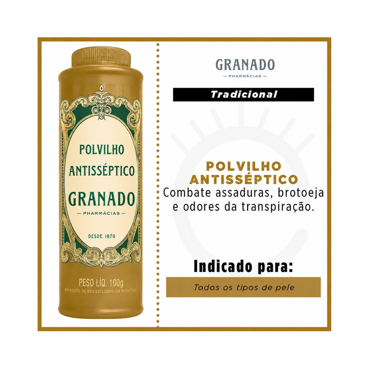 POLVILHO ANTISSÉPTICO TRADICIONAL GRANADO 100G
