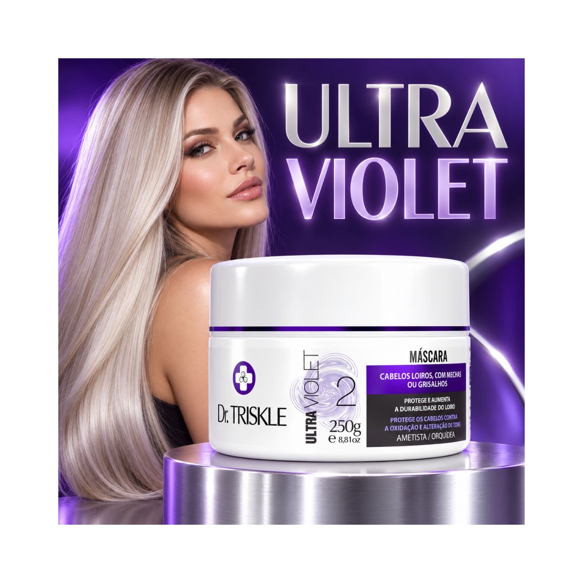 MÁSCARA DESAMARELADORA INTENSIVE REPAIR ULTRA VIOLET TRISKLE 300G