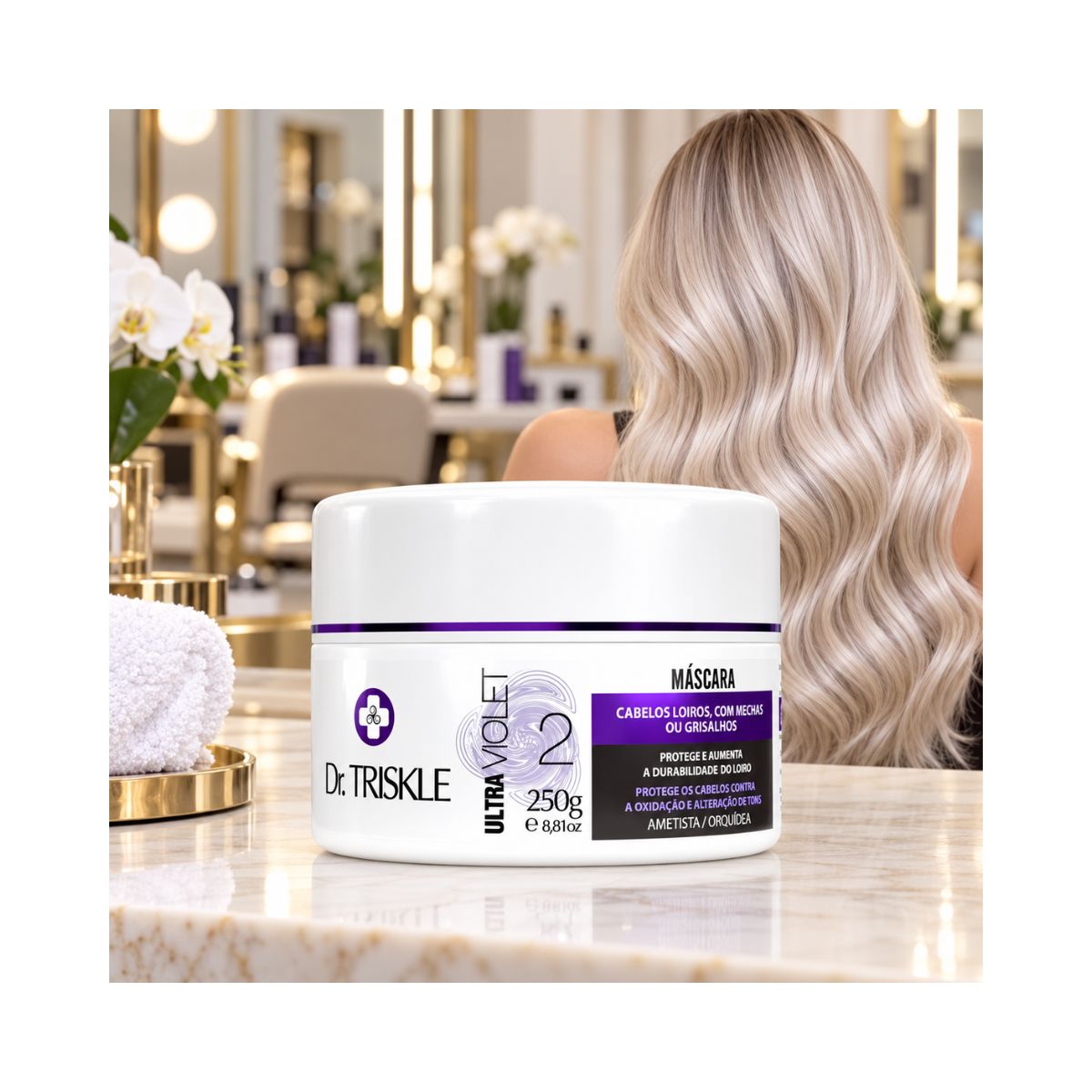 MÁSCARA DESAMARELADORA INTENSIVE REPAIR ULTRA VIOLET TRISKLE 300G