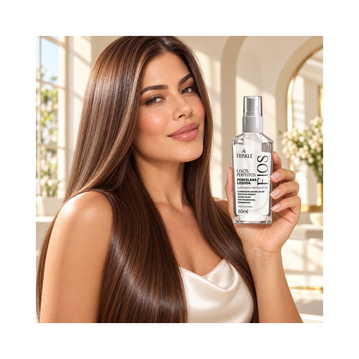 PORCELANA LÍQUIDA LISOS PERFEITOS FIOS DE PORCELANA TRISKLE 60ML