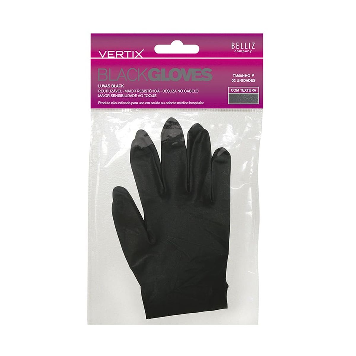 LUVA VERTIX  BLACK PEQUENA 2 UNIDADES