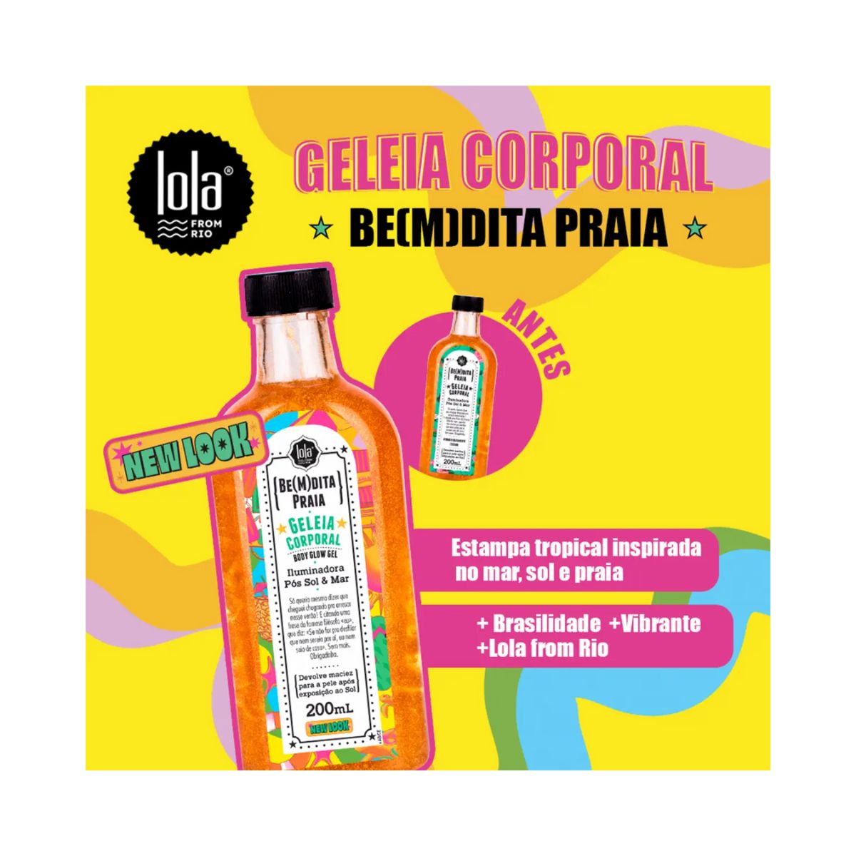 LOÇÃO GELEIA CORPORAL ILUMINADOR LOLA COSMETICS 200ML