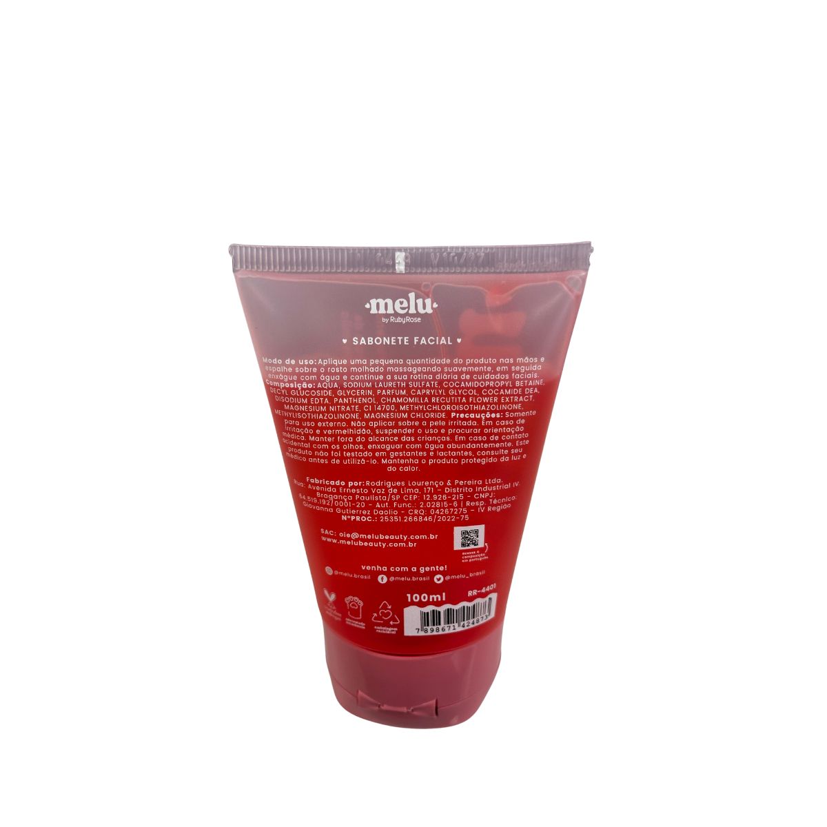 SABONETE FACIAL MELU RUBY ROSE 100ML RR-4401