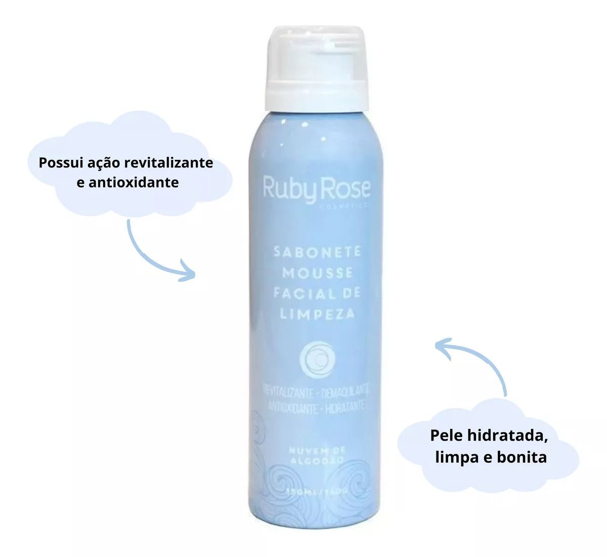 SABONETE FACIAL MOUSSE NUVEM DE ALGODÃO 150ML HB-320