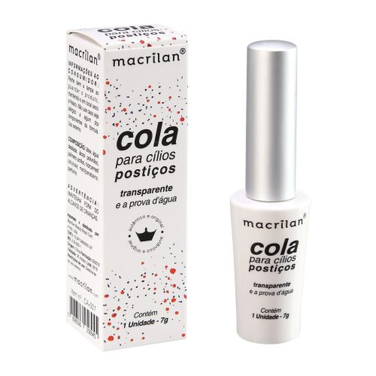 COLA CA-001 PARA CÍLIOS POSTIÇOS TRANSPARENTE MACRILAN
