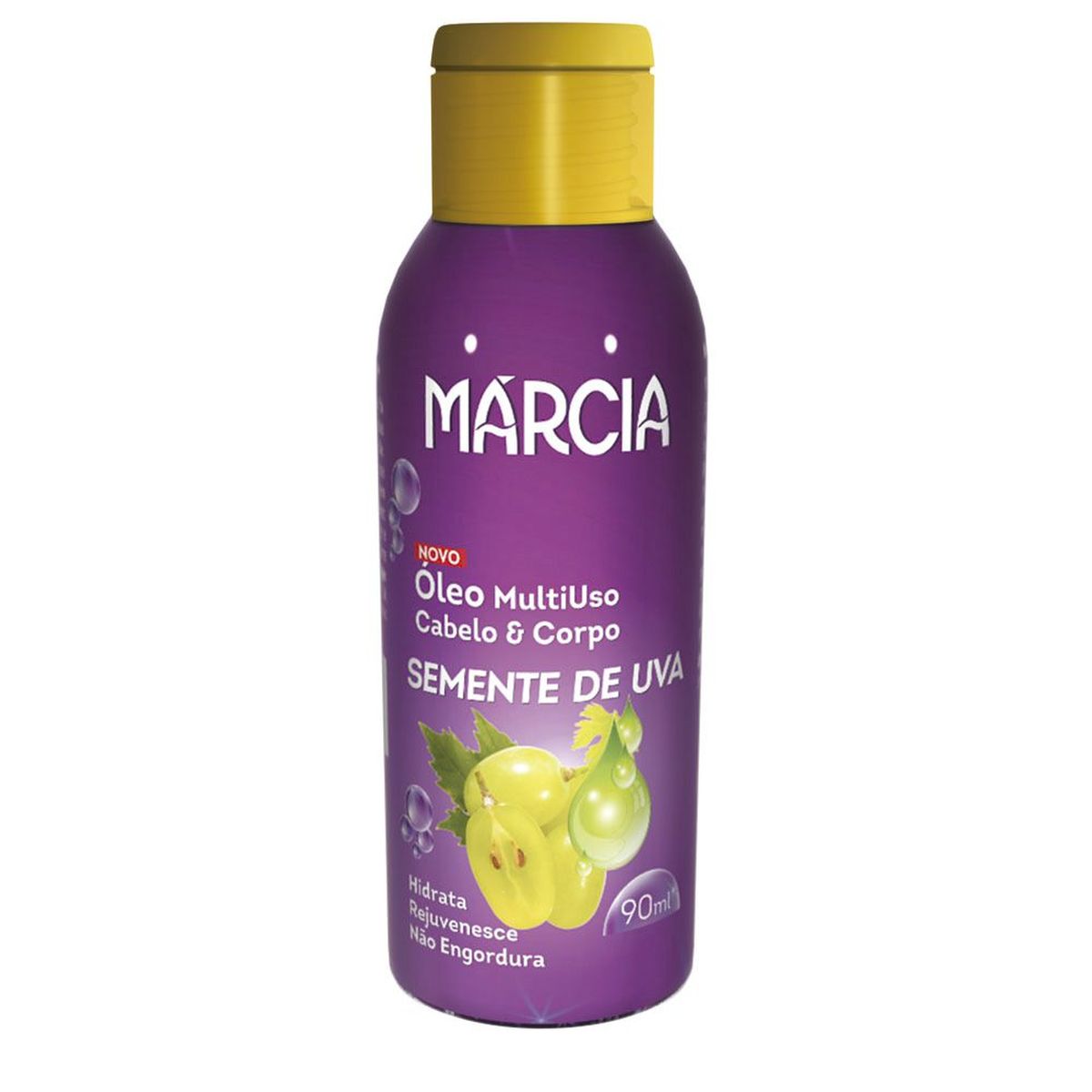 ÓLEO SEMENTE DE UVA MULTIUSO CABELO & CORPO MÁRCIA 90ML