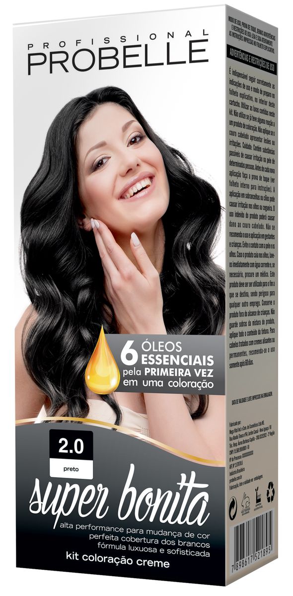 COLORAÇÃO SUPER BONITA 2.0 PRETO PROBELLE 50G