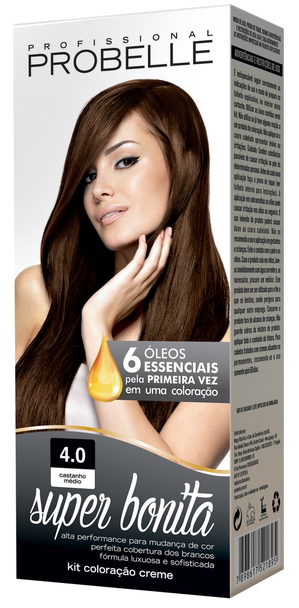 COLORAÇÃO SUPER BONITA 4.0 CASTANHO MÉDIO PROBELLE 50G