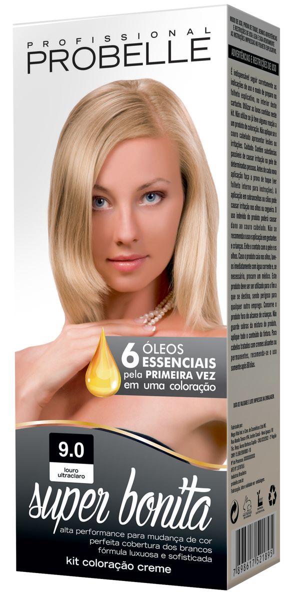 COLORAÇÃO SUPER BONITA 9.0 LOURO ULTRA CLARO PROBELLE 50G