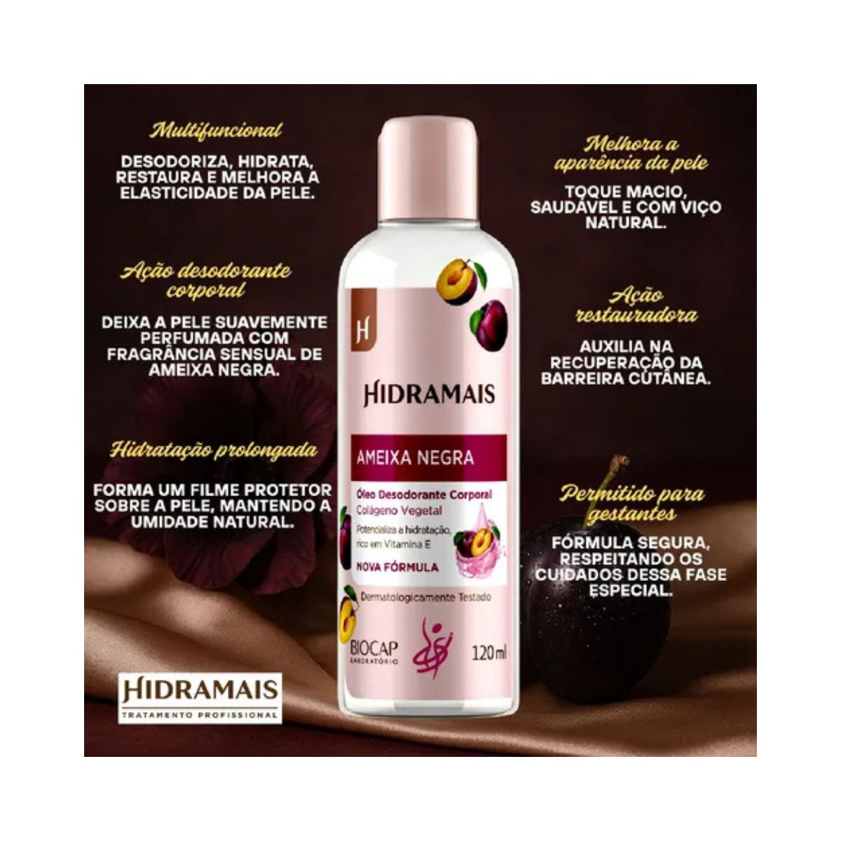 ÓLEO CORPORAL HIDRAMAIS AMEIXA NEGRA & VITAMINA E 120ML