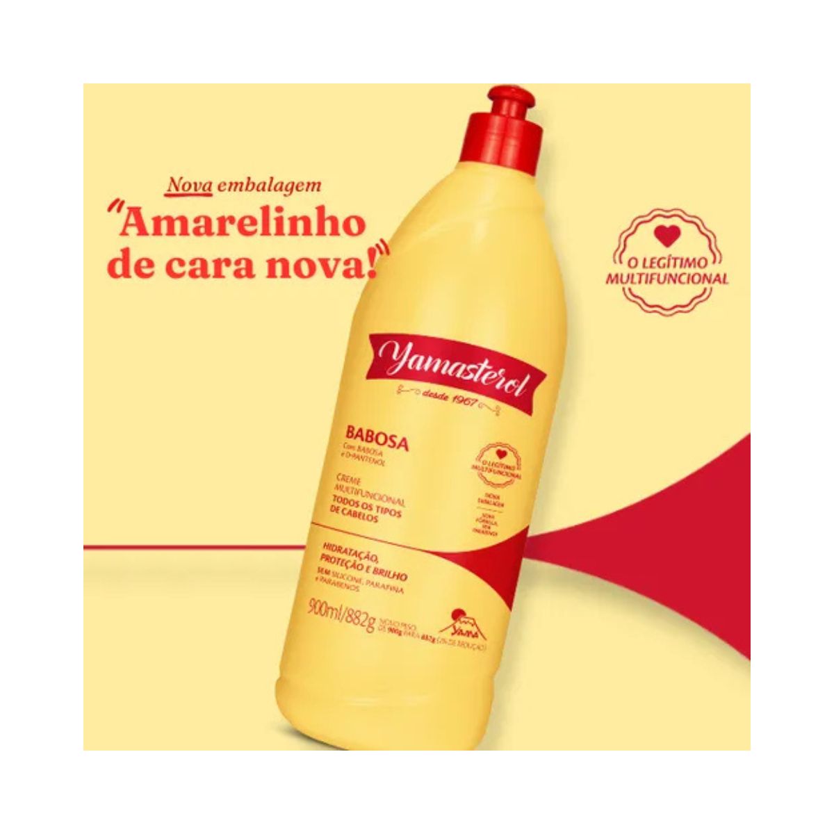 CREME MULTIFUNCIONAL YAMASTEROL COM BABOSA E D - PANTENOL 900G