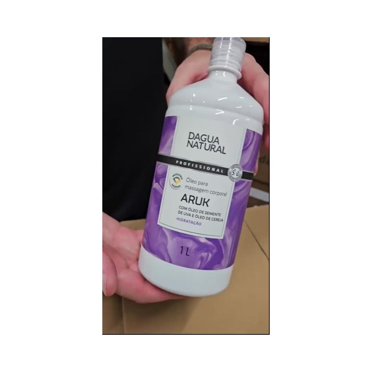 ÓLEO DE MASSAGEM ARUK SEMENTE DE UVA E CEREJA DÁGUA NATURAL 1L