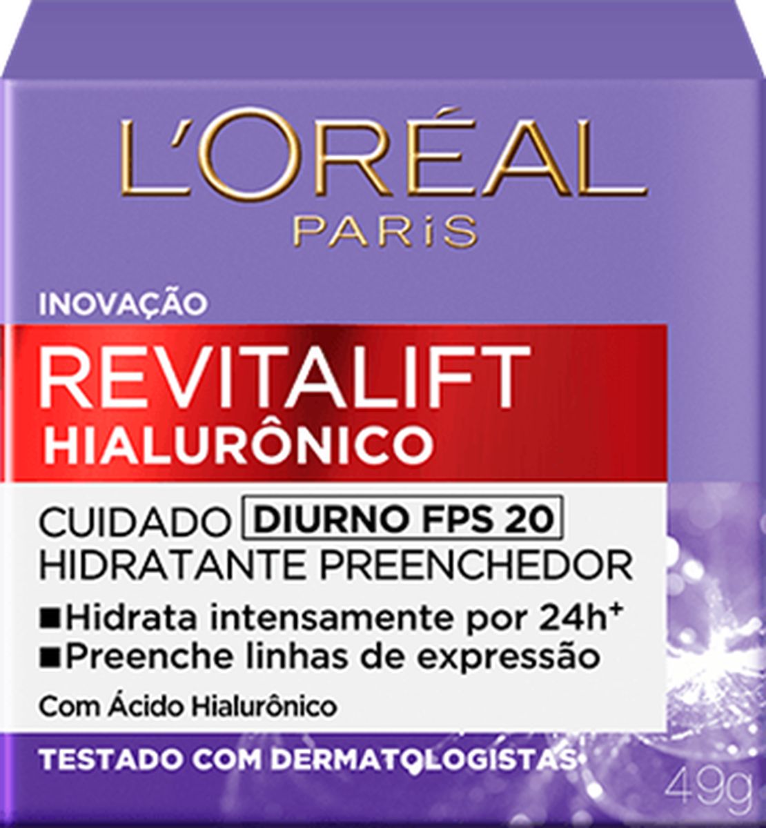 CREME ANTI - IDADE REVITALIFT TRATAMENTO DIURNO HIALURÔNICO FPS 20 LÓREAL PARIS