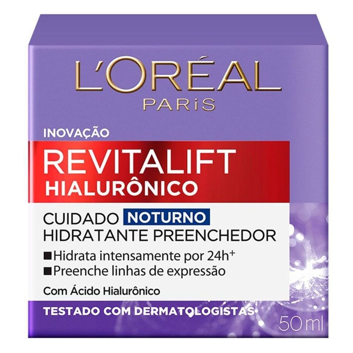 CREME ANTI - IDADE REVITALIFT TRATAMENTO NOTURNO HIALURÔNICO LÓREAL PARIS 49G