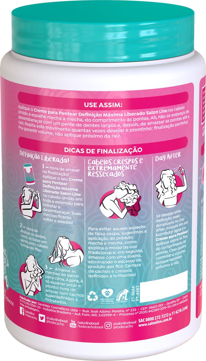 CREME PARA PENTEAR DEFINIÇÃO MÁXIMA LIBERADO SALON LINE 1KG