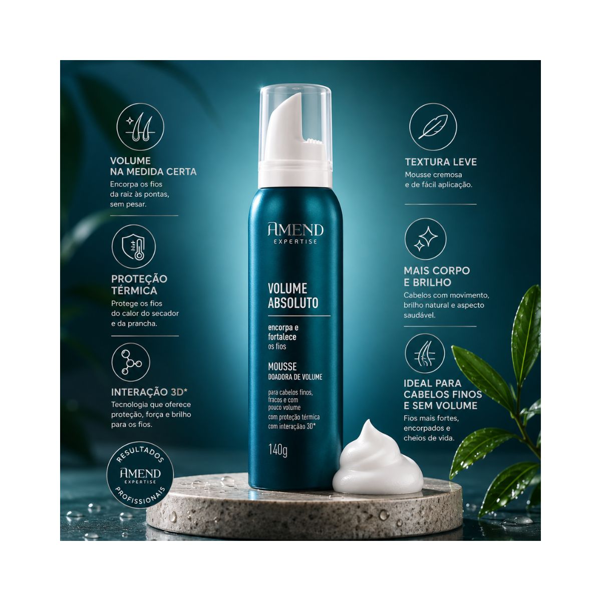 MOUSSE REDENSIFICA E ENCORPA AMEND 140G