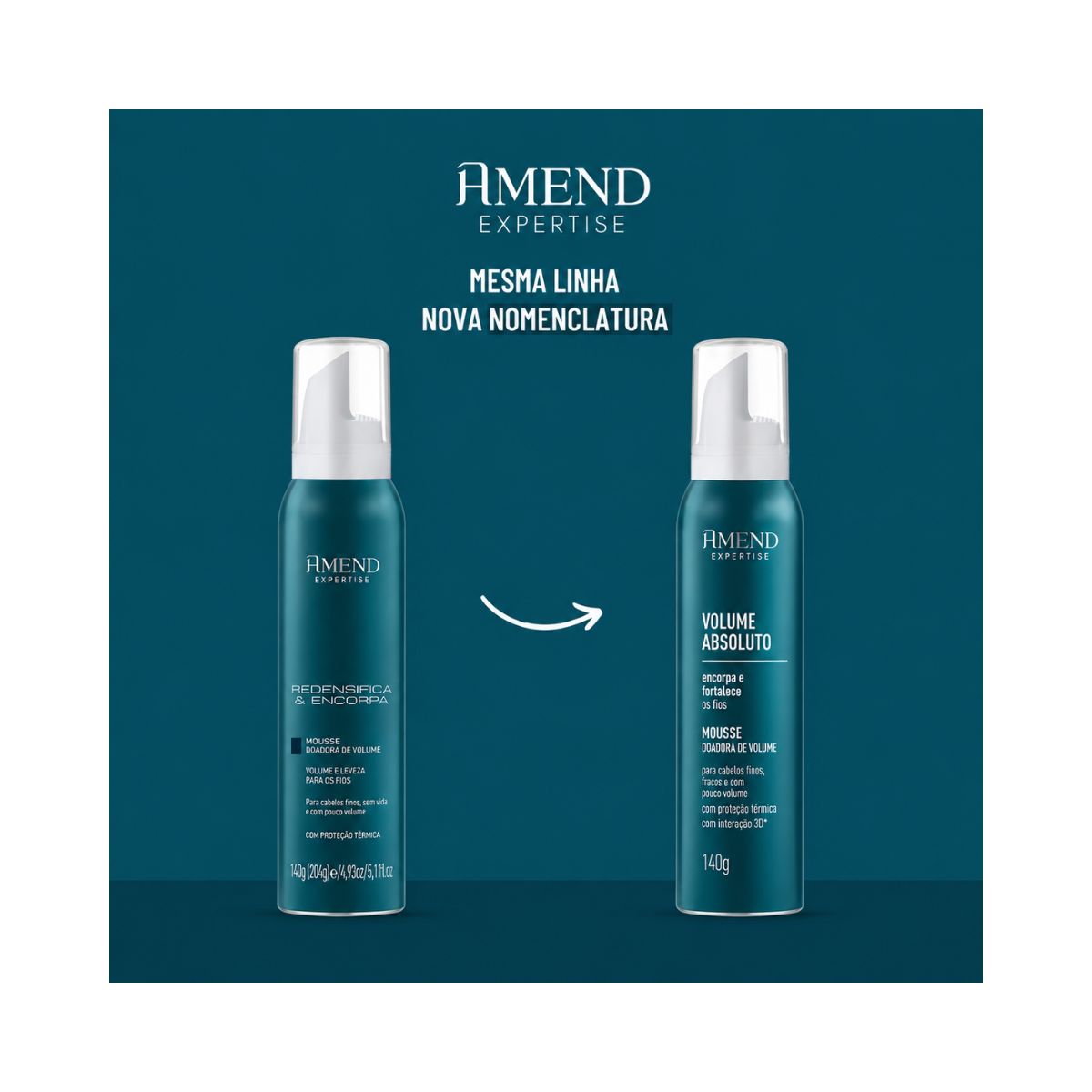 MOUSSE REDENSIFICA E ENCORPA AMEND 140G