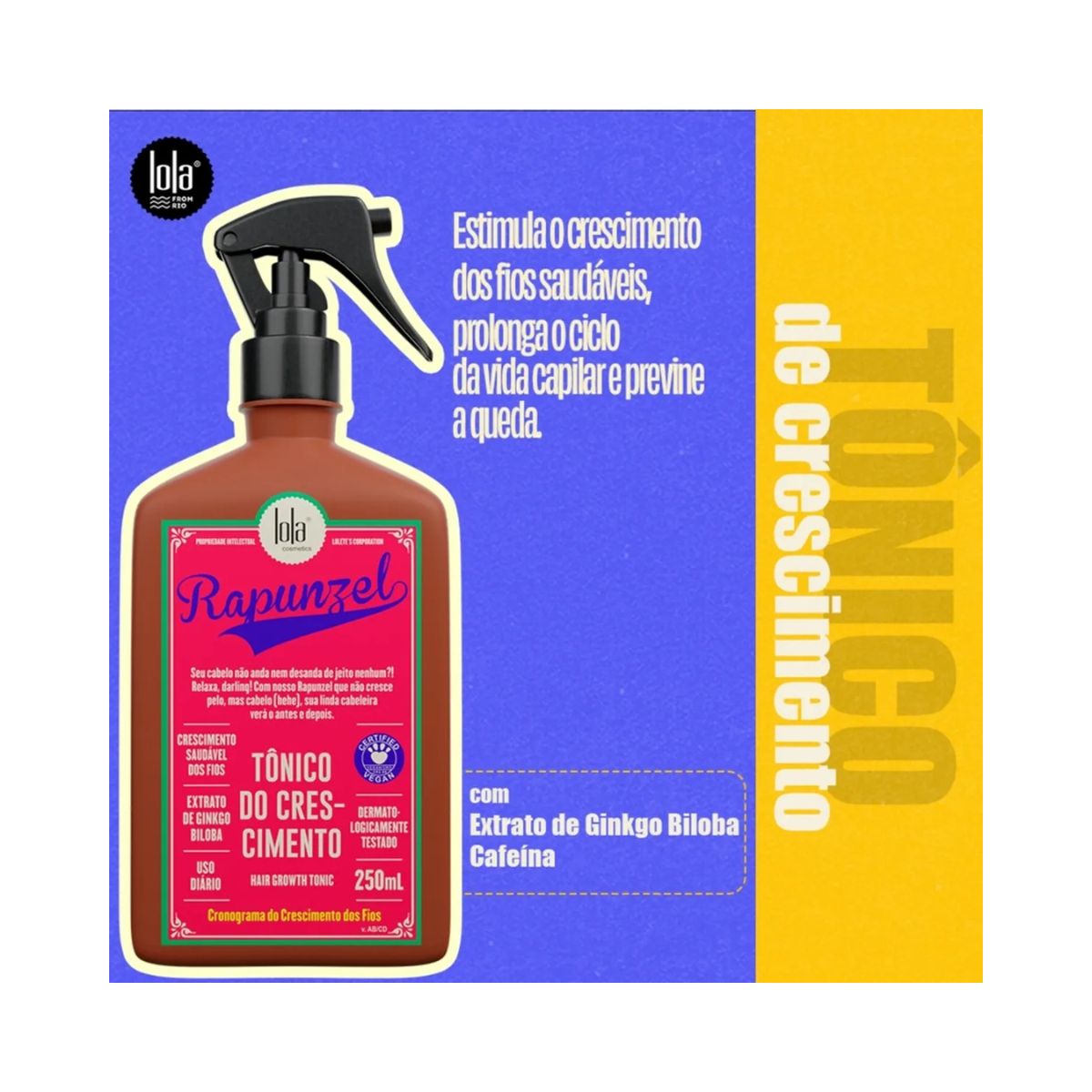 TÔNICO DE CRESCIMENTO RAPUNZEL LOLA COSMETICS 250ML