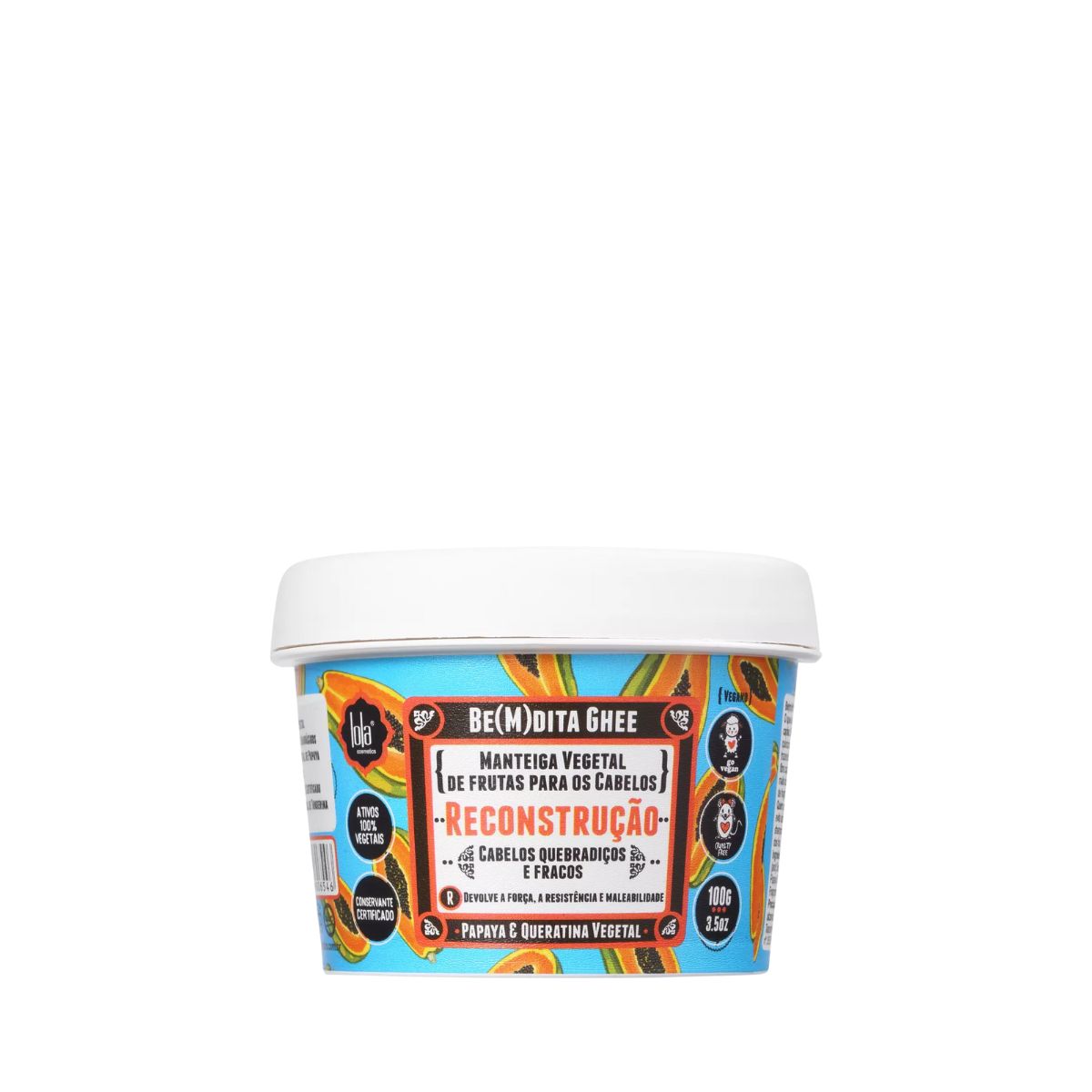 MÁSCARA CAPILAR BE(M)DITA GHEE RECONSTRUÇÂO LOLA COSMETICS 100G