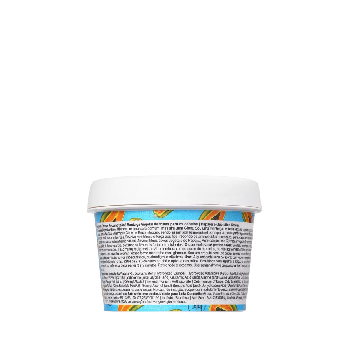 MÁSCARA CAPILAR BE(M)DITA GHEE RECONSTRUÇÂO LOLA COSMETICS 100G