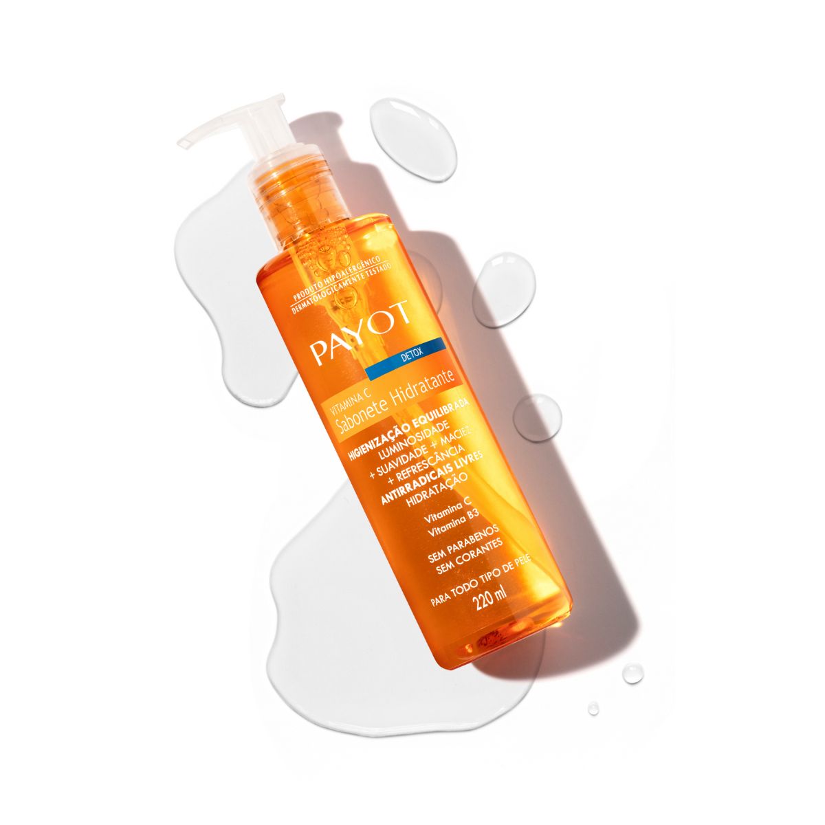 SABONETE HIDRATANTE LÍQUIDO DETOX VITAMINA C PAYOT 220ML
