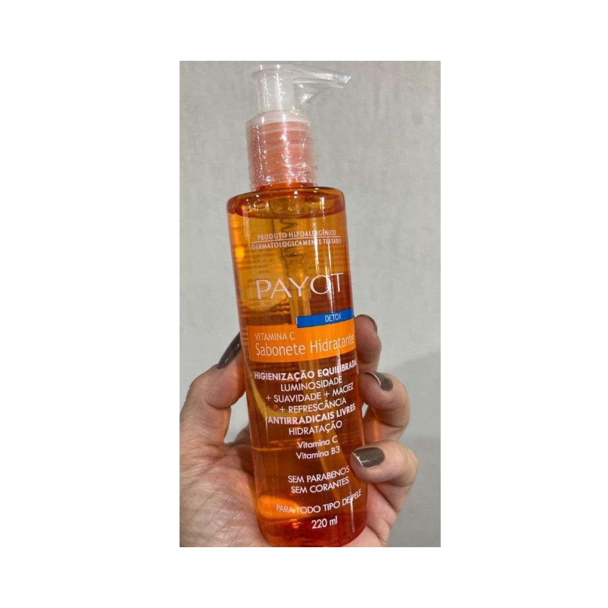 SABONETE HIDRATANTE LÍQUIDO DETOX VITAMINA C PAYOT 220ML