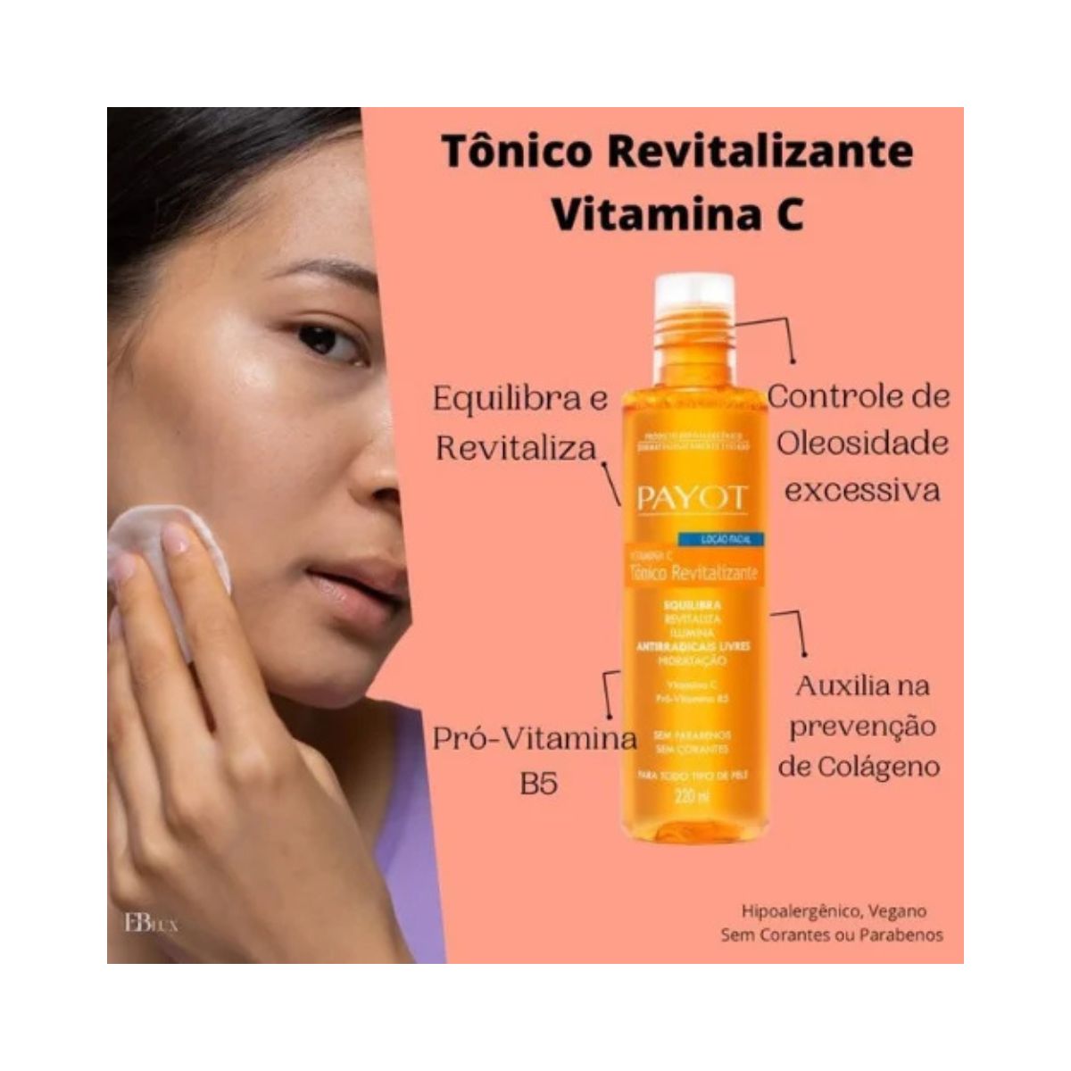 LOÇÃO FACIAL TÔNICO REVITALIZANTE VITAMINA C PAYOT 220ML