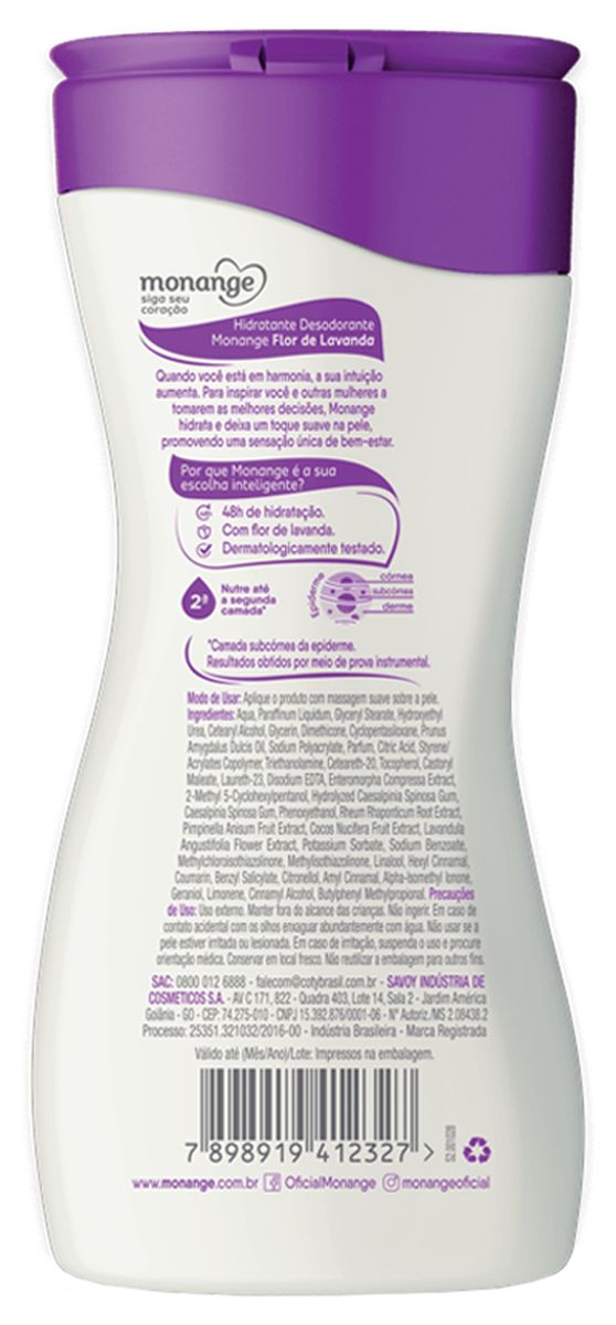 HIDRATANTE FLOR LAVANDA MONANGE 200ML