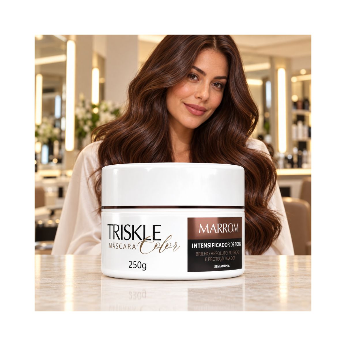 MÁSCARA INTENSIVE REPAIR MARROM INTENSIFICADOR DE TONS TRISKLE 300G