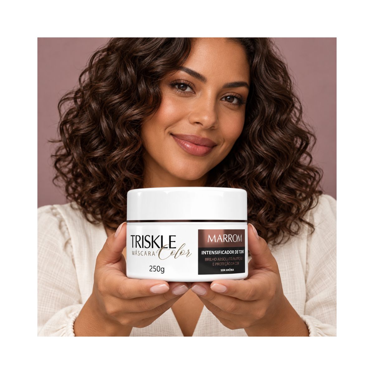 MÁSCARA INTENSIVE REPAIR MARROM INTENSIFICADOR DE TONS TRISKLE 300G