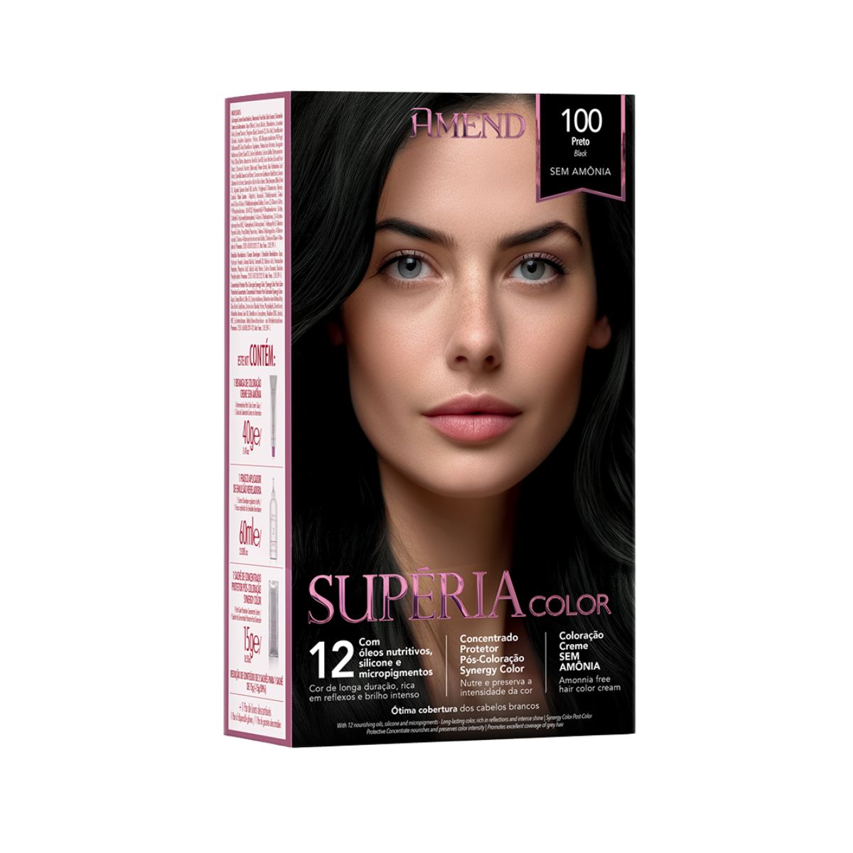 TONALIZANTE SUPÉRIA COLOR 100 PRETO AMEND