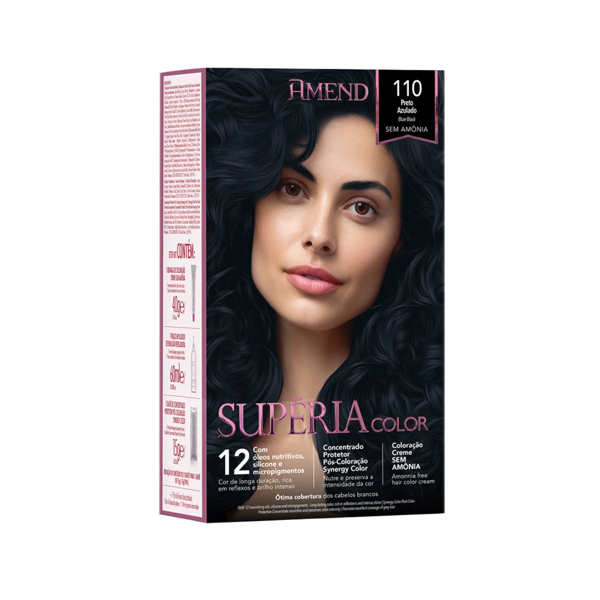 TONALIZANTE SUPÉRIA COLOR 110 PRETO AZULADO AMEND