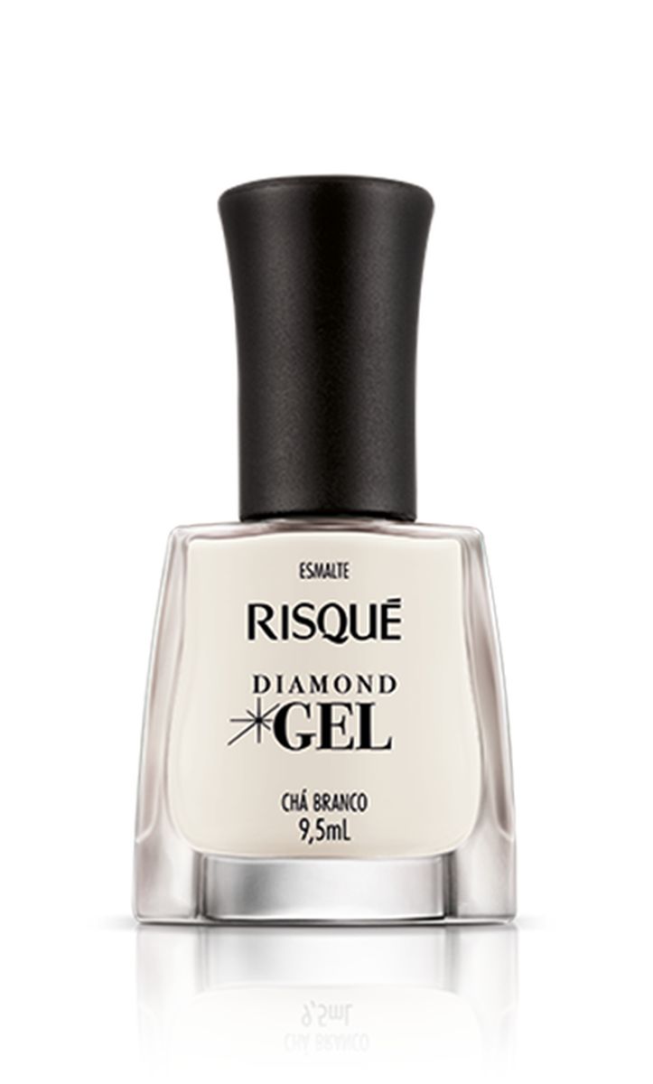 ESMALTE RISQUÉ CREMOSO DIAMOND GEL CHÁ BRANCO 9,5ML