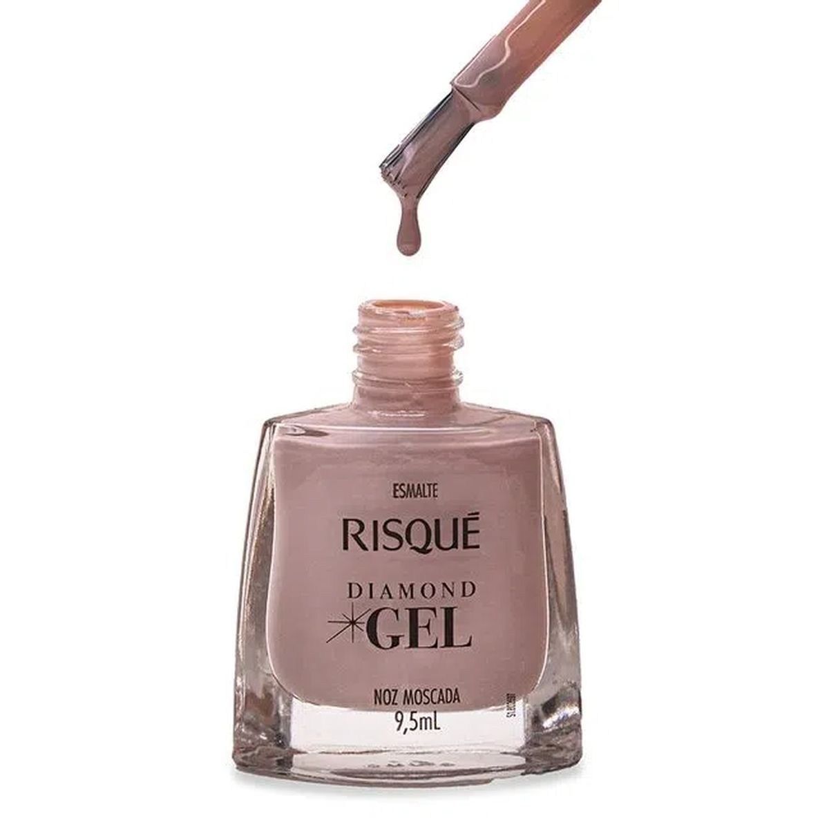 ESMALTE RISQUÉ CREMOSO DIAMOND GEL NOZ MOSCADA 9,5ML