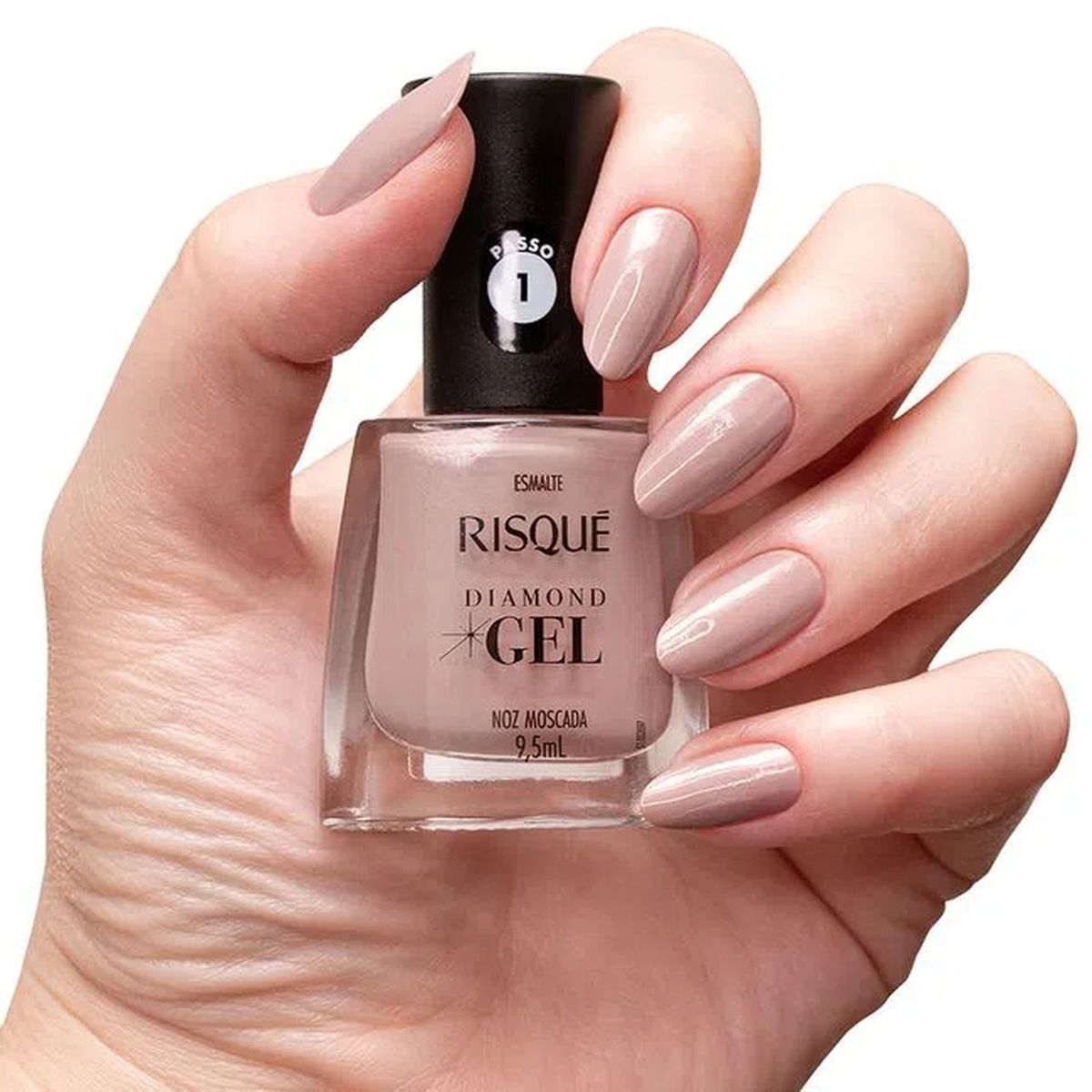 ESMALTE RISQUÉ CREMOSO DIAMOND GEL NOZ MOSCADA 9,5ML