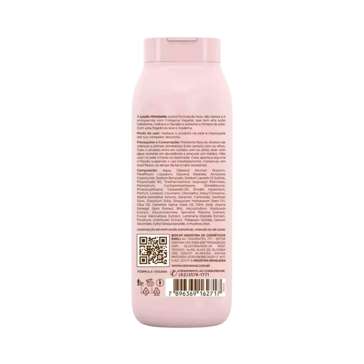 LOÇÃO HIDRATANTE ALGODÃO & ÔMEGA HIDRAMAIS PROFISSIONAL 500ML