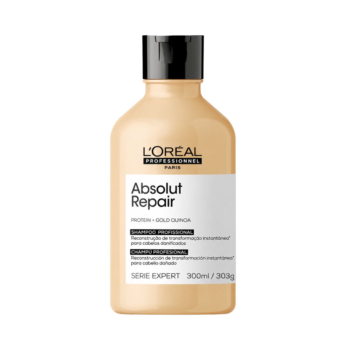 SHAMPOO PROFESSIONAL SERIE EXPERT ABSOLUT REPAIR GOLD QUINOA LOREAL 300ML