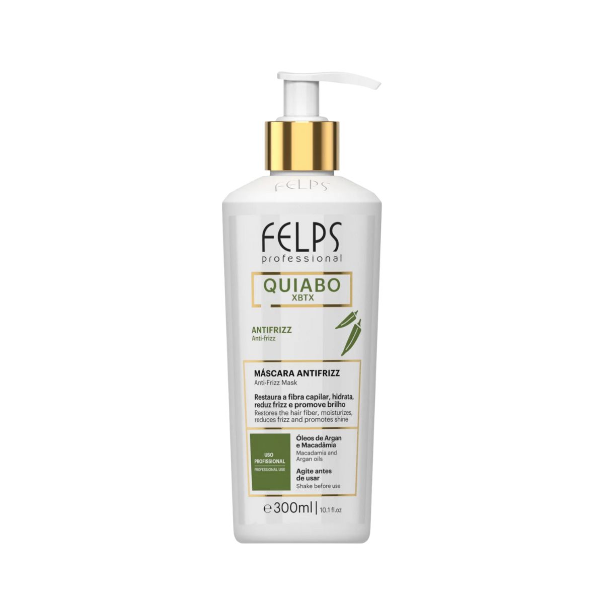 MÁSCARA ANTIFRIZZ QUIABO XBTX FELPS 300ML