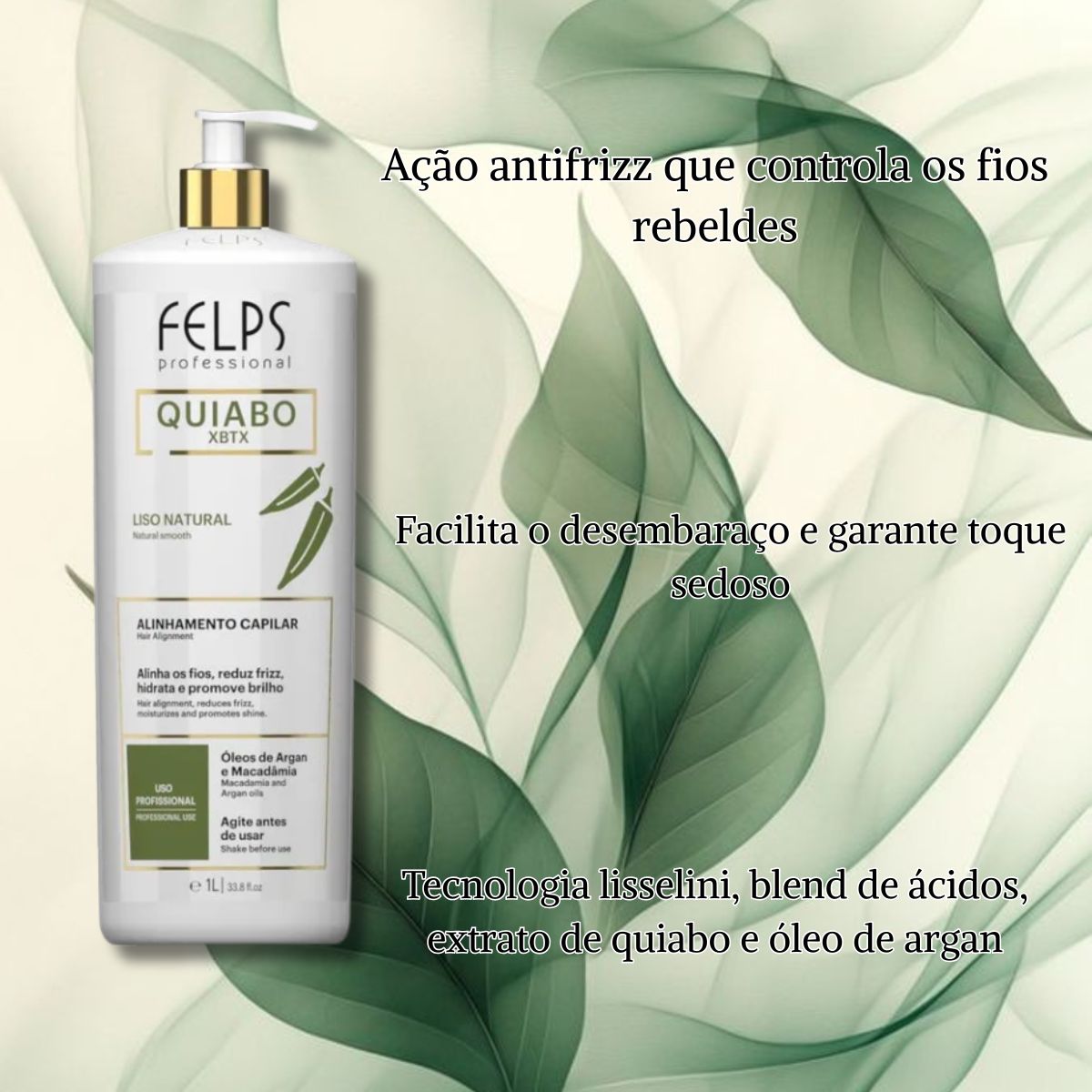ALINHAMENTO CAPILAR DE QUIABO XBTX 1L