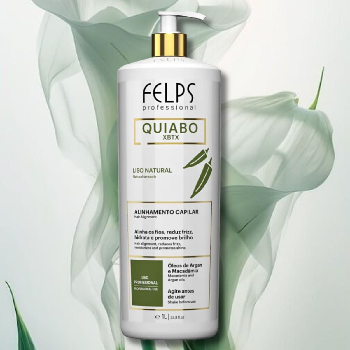 ALINHAMENTO CAPILAR DE QUIABO XBTX 1L