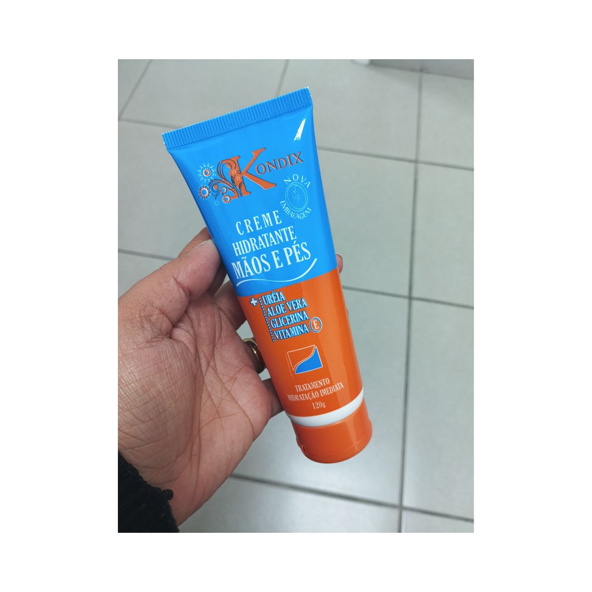 CREME HIDRATANTE MAOS E PES COM UREIA KONDIX 120G