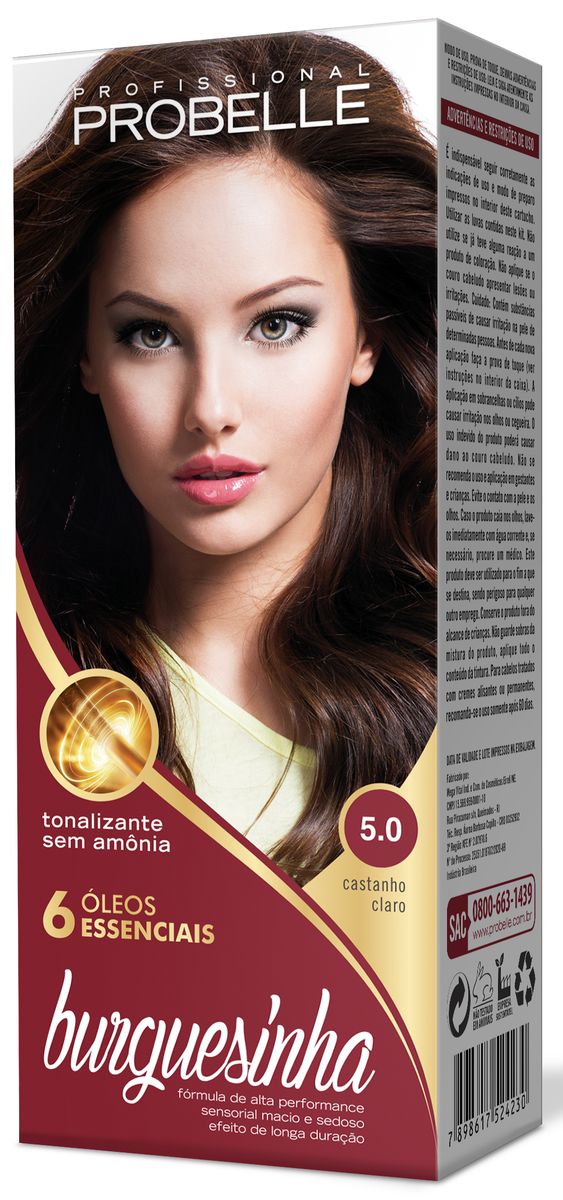 TONALIZANTE BURGUESINHA 5.0 CASTANHO CLARO PROBELLE 50ML